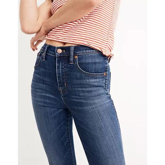 NWT Madewell Taller 10" High-Rise Skinny Jeans in Danny Wash Size W37 - Picture 3 of 10